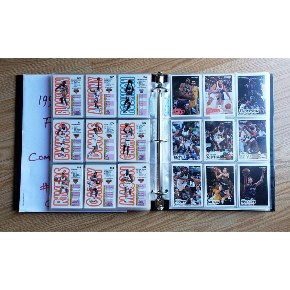 1993-94 Fleer NBA BASKETBALL COMPLETE SET SERIES 1 #1-240 W/BINDER & PROTECTORS - Picture 11 of 16